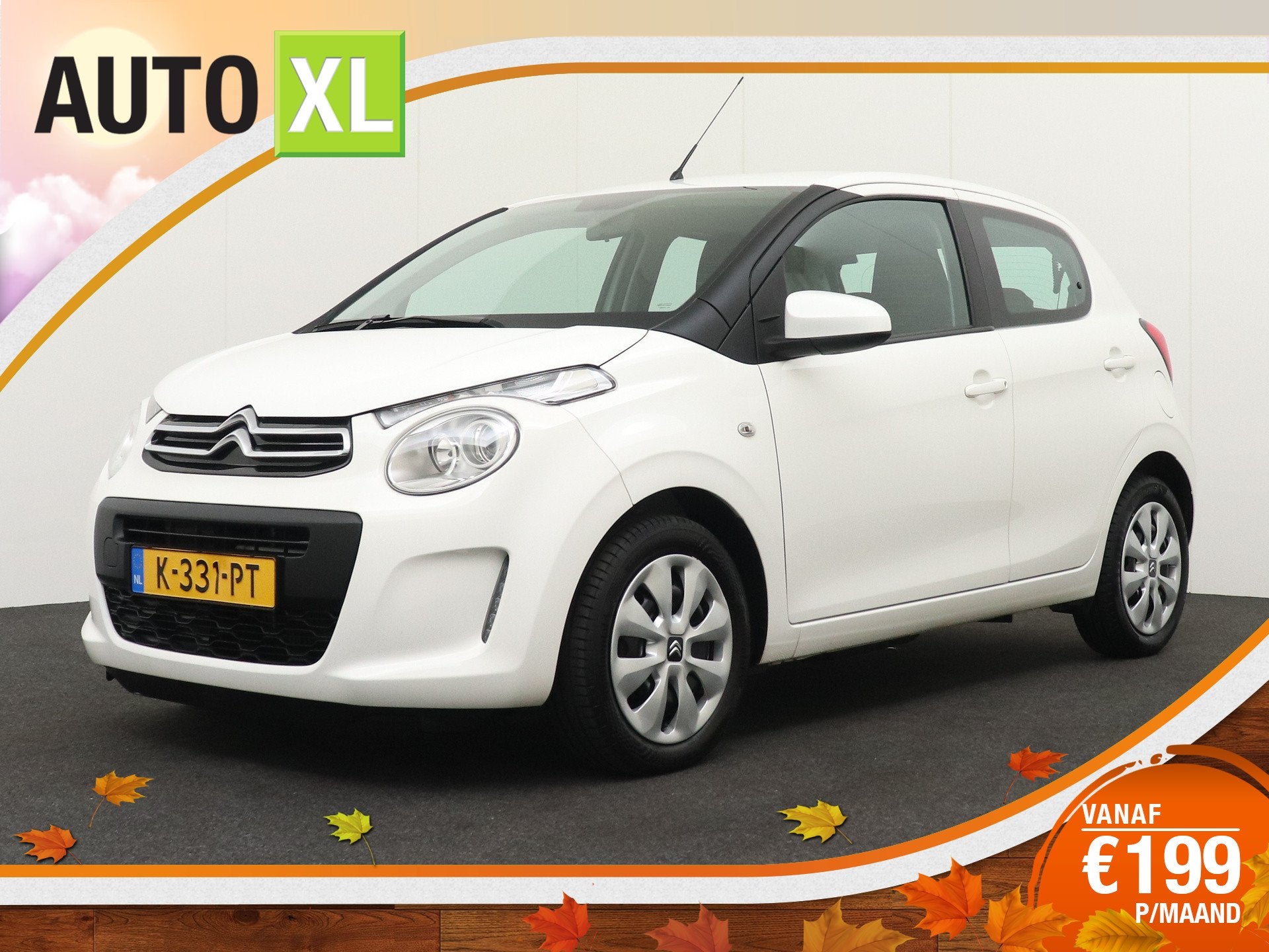 Citroën C1 1.0 73 PK VTi Feel Bluetooth DAB LED Airco Start, Voorwielaandrijving, Dealer onderhouden, Stof, Gebruikt