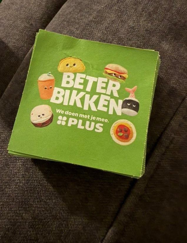 Plus, beter bikken stickers, Verzamelen, Plus, Ophalen of Verzenden