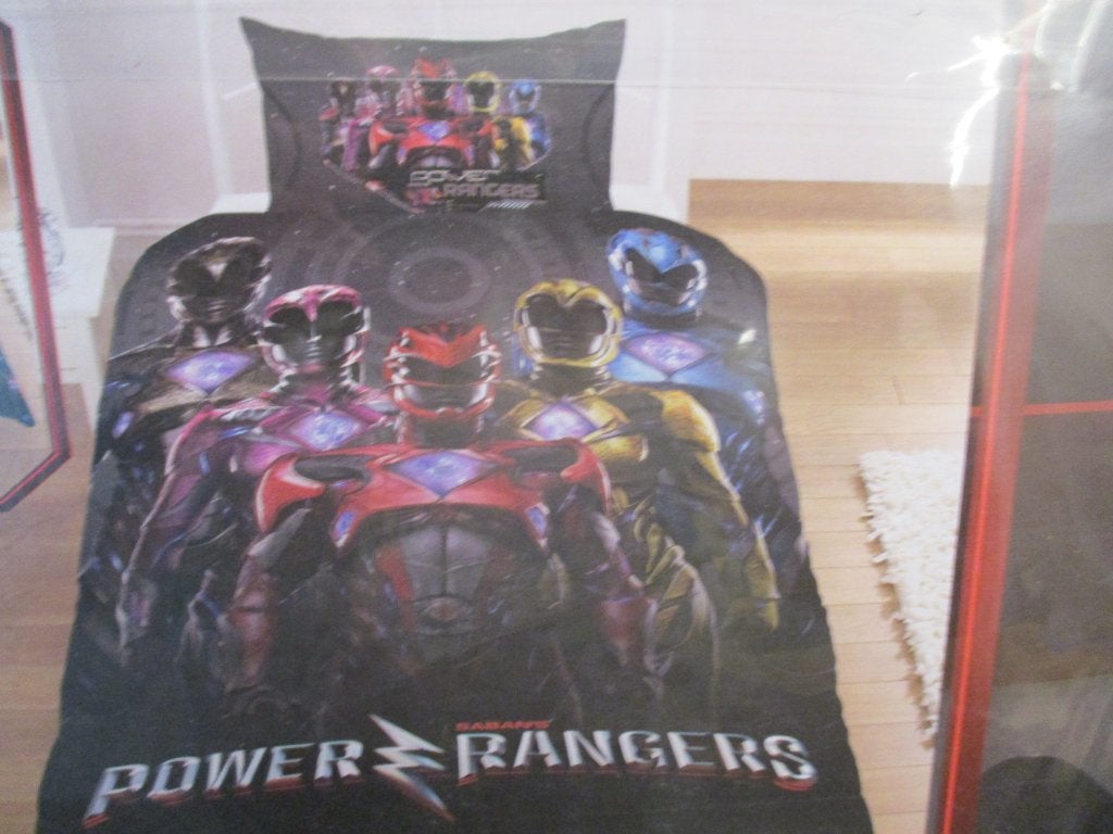 POWER RANGERS DEKBED OVERTREKSET NIEUW 1- persoons, Dekbedovertrek, Nieuw, Kinderbed, Meerkleurig