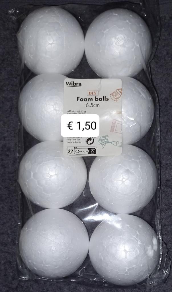Piepschuim ballen en vormen voor knutselprojecten, Hobby en Vrije tijd, Knutselen, Nieuw, Ophalen