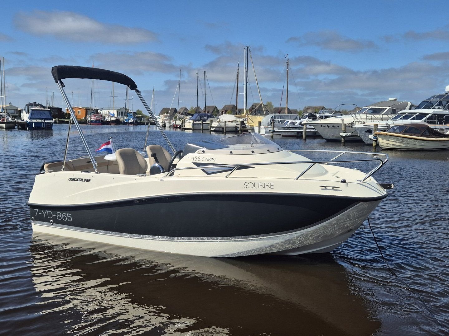 Nieuwstaat! Quicksilver 455 cabin met 60pk mercury!, Watersport en Boten, -, Zo goed als nieuw, -, -