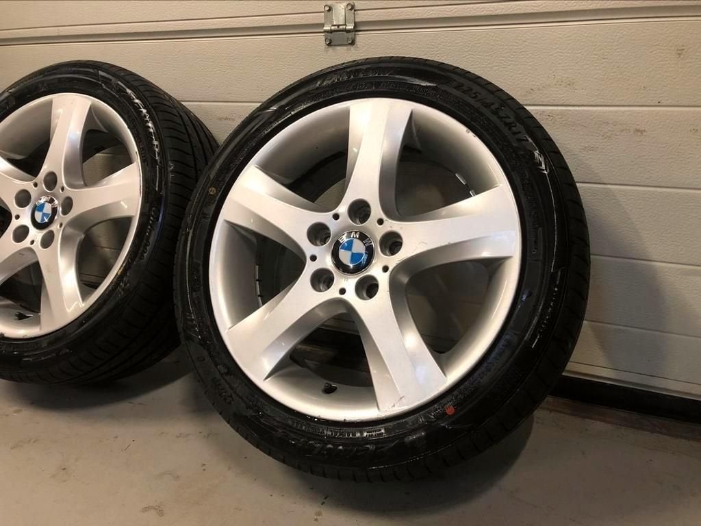 17inch Originele BMW Style 142 Breedset Velgen! Nwe Banden!, Gebruikt, -, -, Banden en Velgen