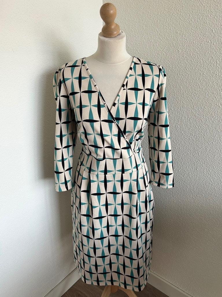 King Louie maat XL grafische tulip cross dress najaar 2383, Kleding | Dames, Jurken, Blauw, Maat 46/48 (XL) of groter, Ophalen of Verzenden