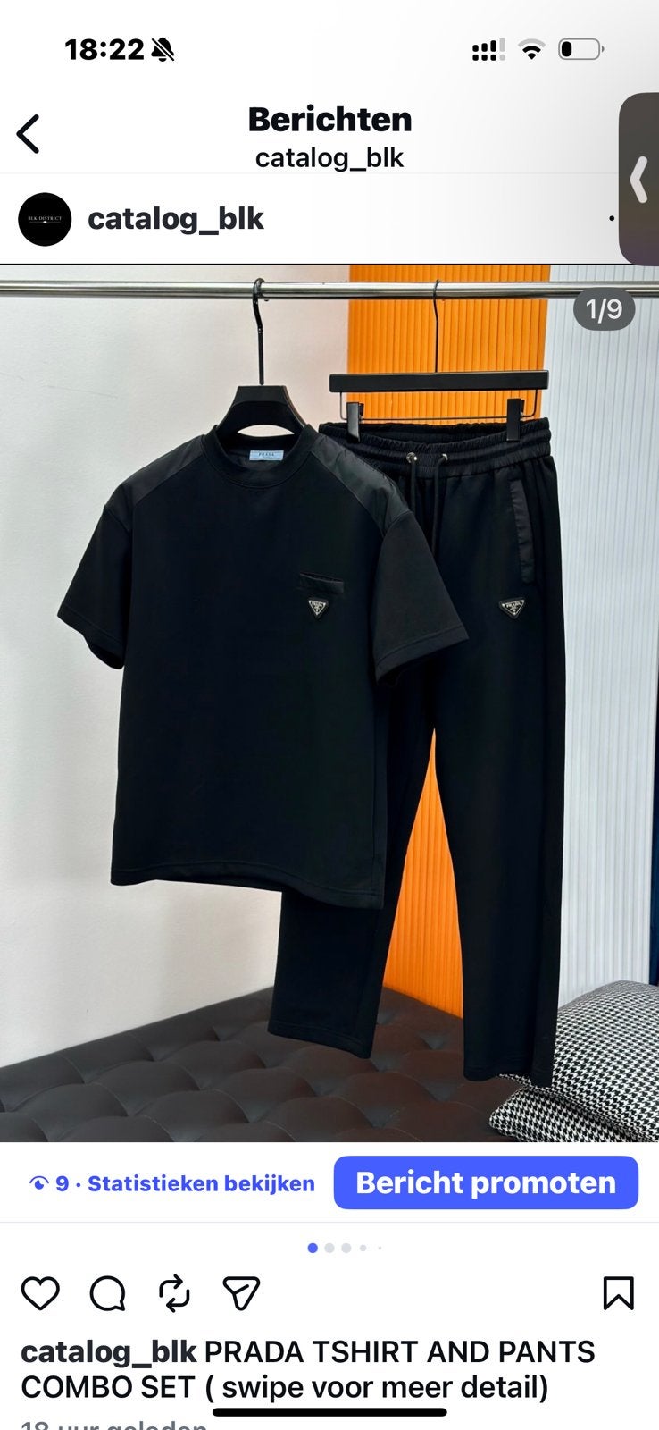 Prada t shirt en broek set combo super edition, Kleding | Heren, Ophalen of Verzenden, Zo goed als nieuw