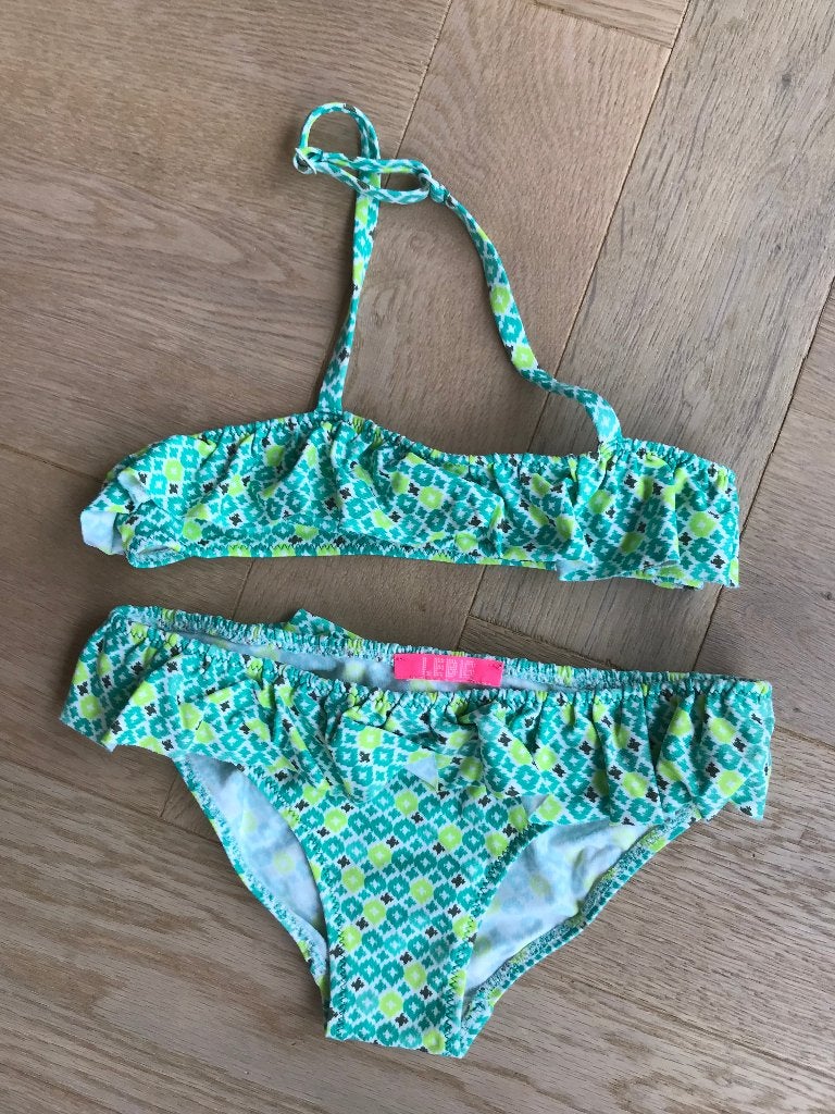 ZGAN fleurige bikini van Le Big maat 110/116, Kinderen en Baby's, Meisje, Sport- of Zwemkleding, Ophalen of Verzenden, Zo goed als nieuw