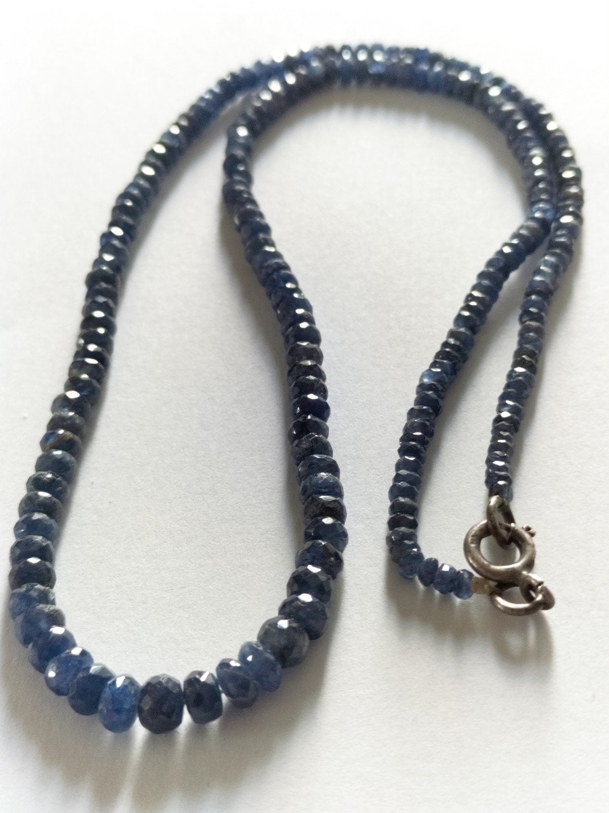 Prachtige antieke facet saffieren ketting, Sieraden, Tassen en Uiterlijk, Antieke sieraden, Verzenden, Overige materialen, Ketting