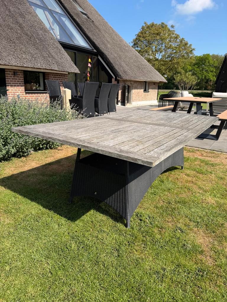 Borek tuintafel met 4-Seasons Outdoor stoelen, Ophalen, Gebruikt