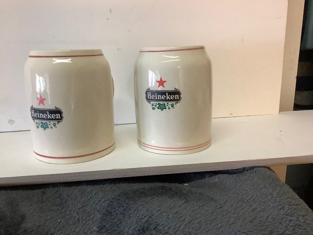 2 Heineken pullen, Ophalen of Verzenden, Gebruikt, Glas of Glazen, Heineken