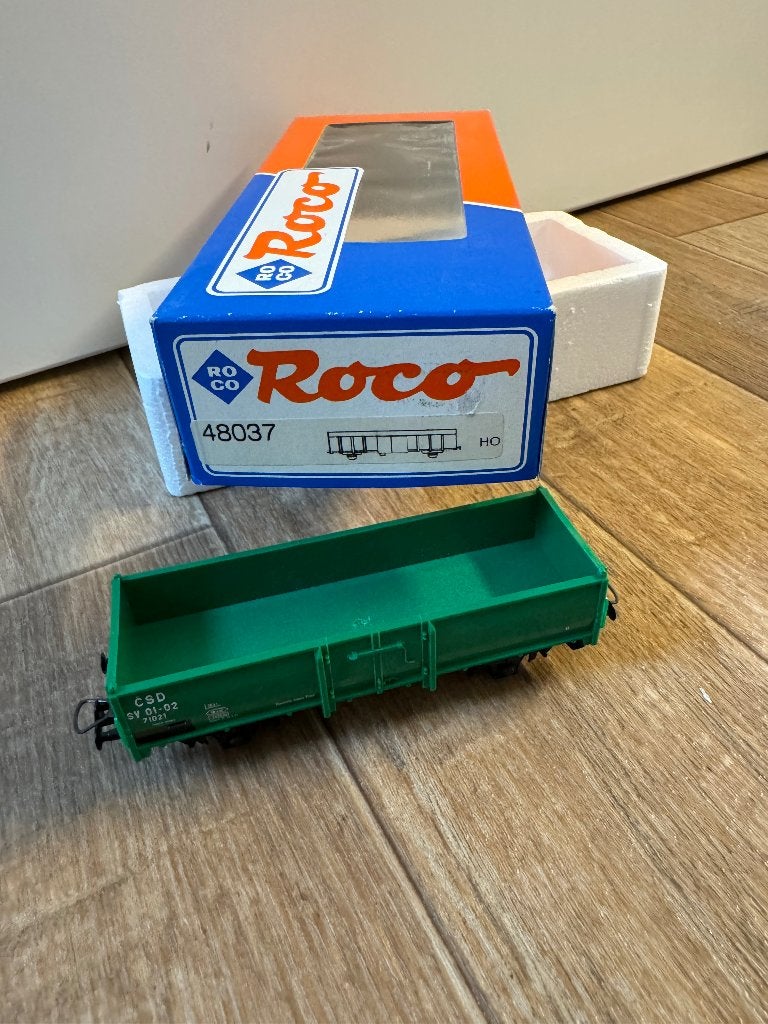 Roco open goederen wagen 48037, Gelijkstroom, Wagon, Ophalen of Verzenden, Zo goed als nieuw