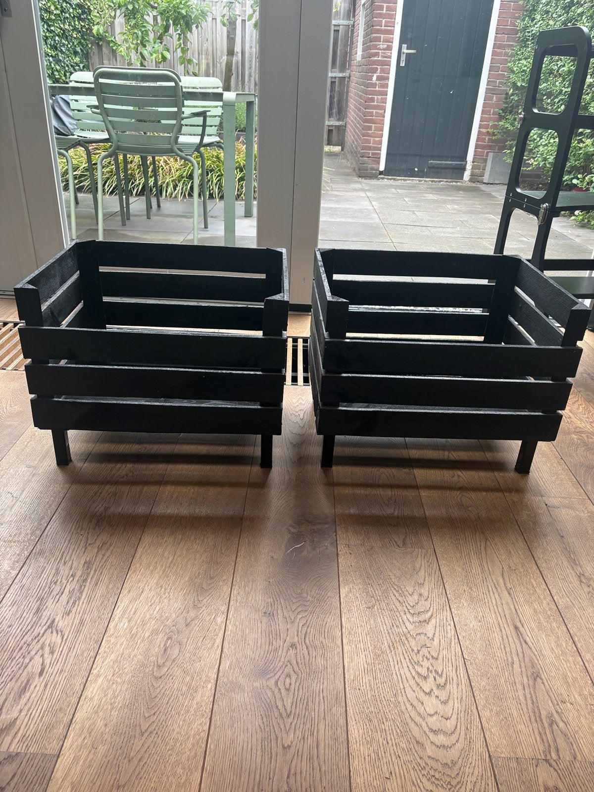 Zwarte appelkistjes tot boekenkisten, Huis en Inrichting, Woonaccessoires | Kisten, Ophalen, 50 tot 100 cm, Minder dan 50 cm