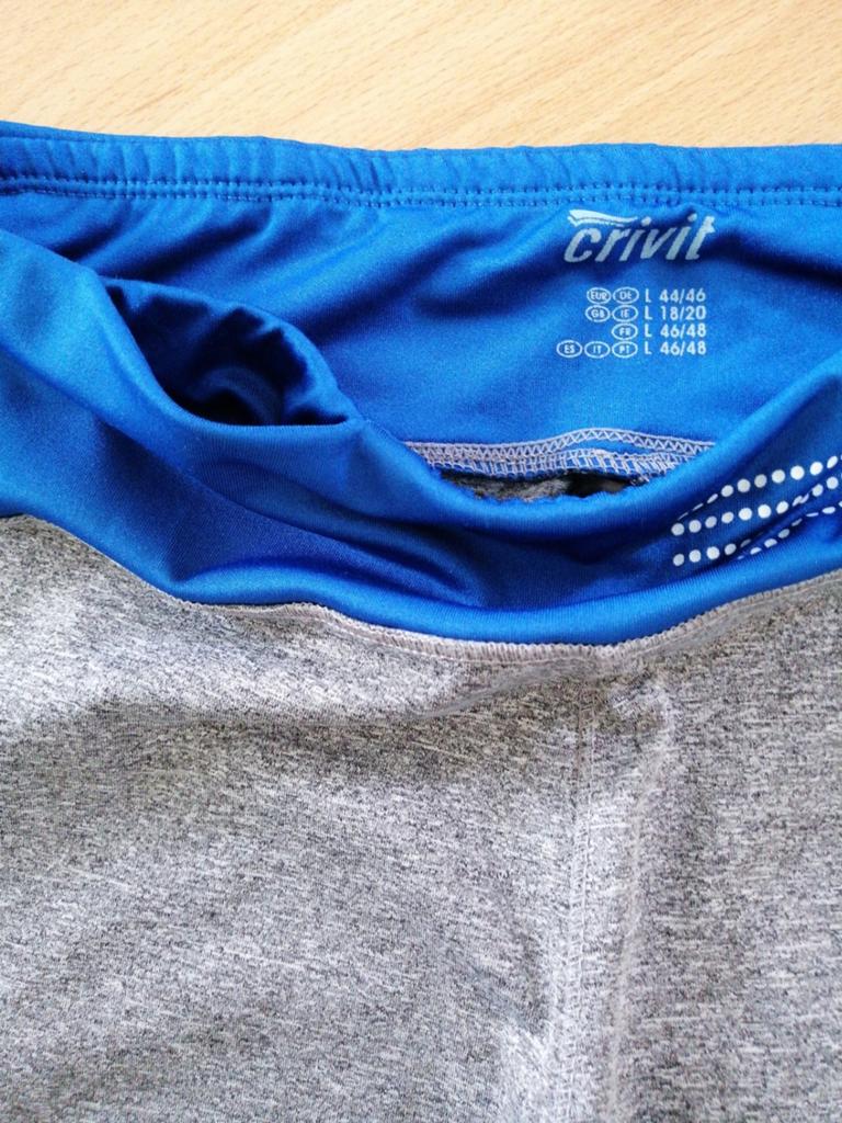 Sportbroek driekwart lengte. Maat L, Ophalen of Verzenden, Zo goed als nieuw, Grijs, Maat 42/44 (L)