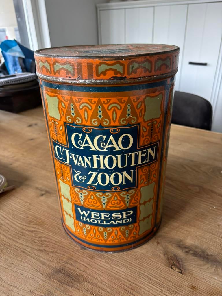 Cacao blik van Houten, Ophalen of Verzenden, Zo goed als nieuw, Overige