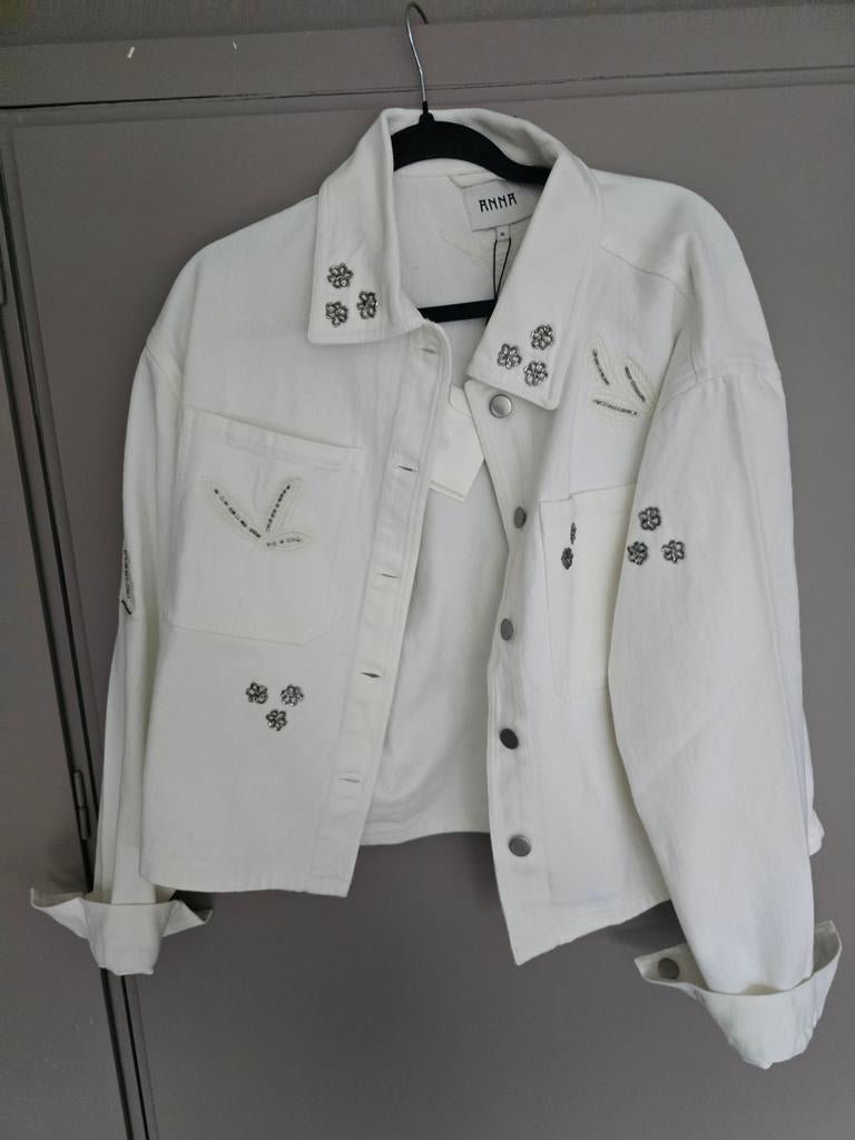 Anna van Toor Denim Jasje Offwhite Maat XL, Anna van Toor, Wit, Maat 46/48 (XL) of groter, Nieuw