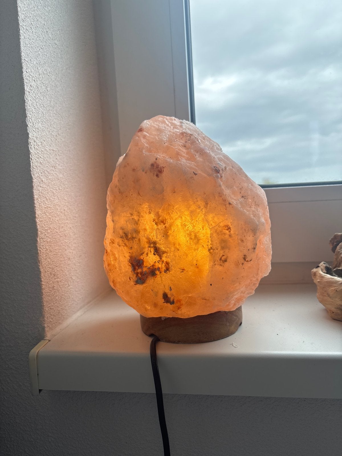 Himalaya Zoutlamp - Sfeervolle Verlichting met Klein Defect, Gebruikt, Overige fittingen, Oranje, Steen/keramiek