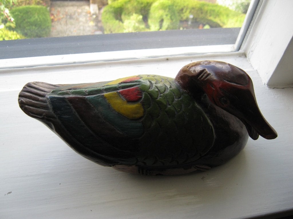 Antiek houten Lokeend., Ophalen of Verzenden