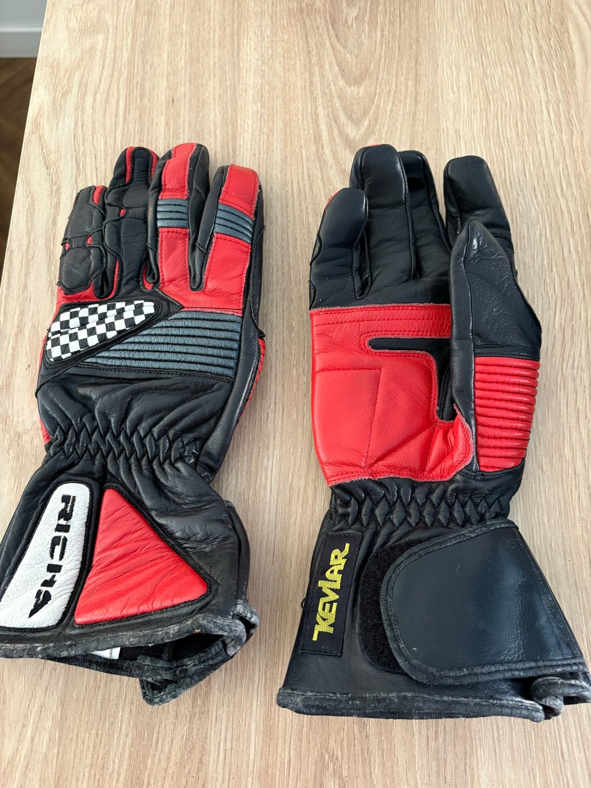 Richa Kevlar Motorhandschoenen Rood/Zwart, Ophalen, Tweedehands, Heren, Handschoenen