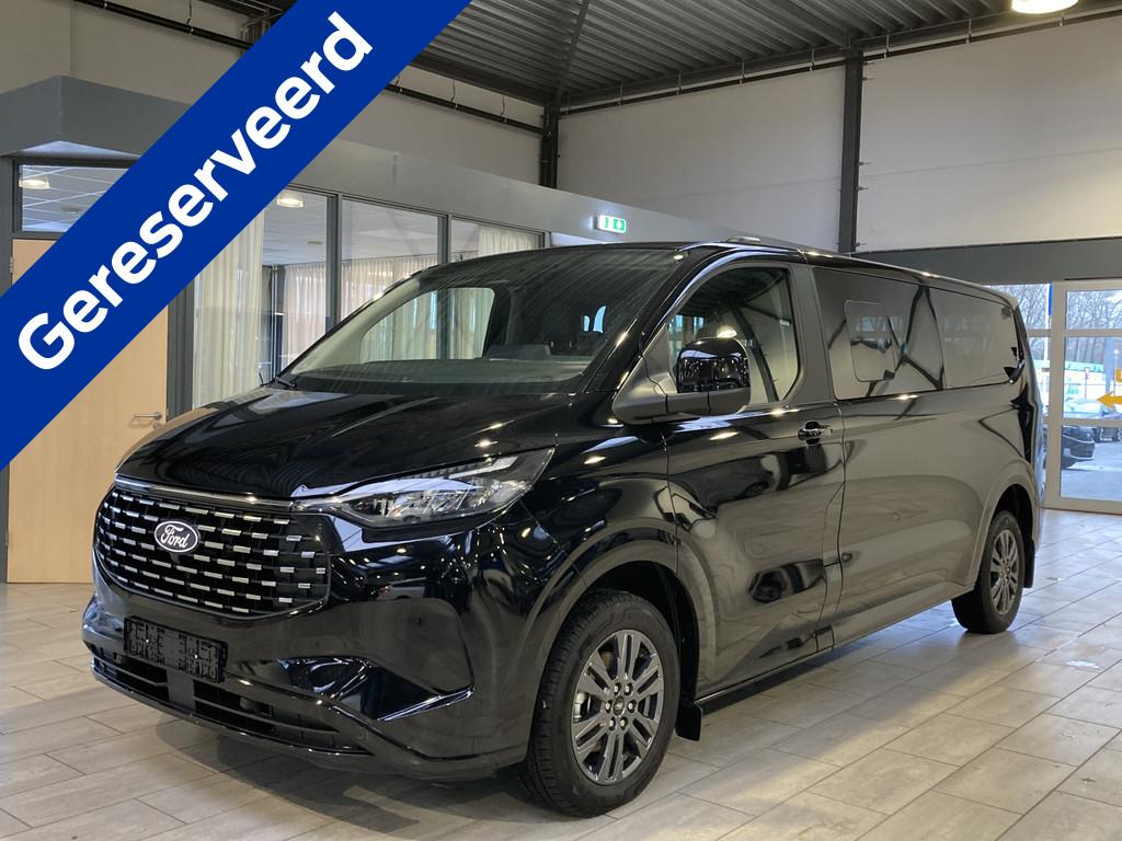Ford Tourneo Custom Titanium X 340 2.5 PHEV 233 pk L2 9 pers, 232 pk, 1850 kg, Zwart, Bedrijf