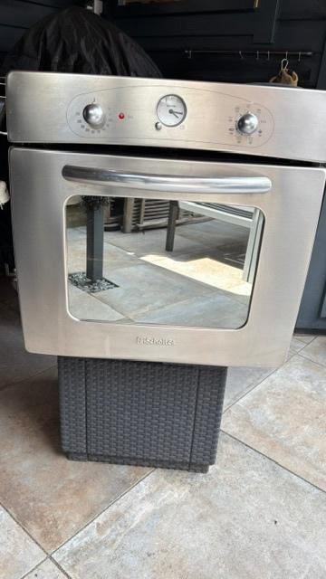 Retrolook elektrische Scholtes oven RVS, Ophalen, Hete lucht, Oven met grill, Inbouw