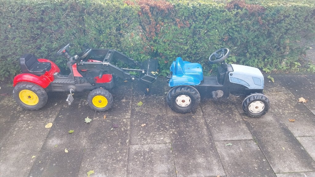 2 x Kinder traptractor, Ophalen of Verzenden, Gebruikt, Trapvoertuig