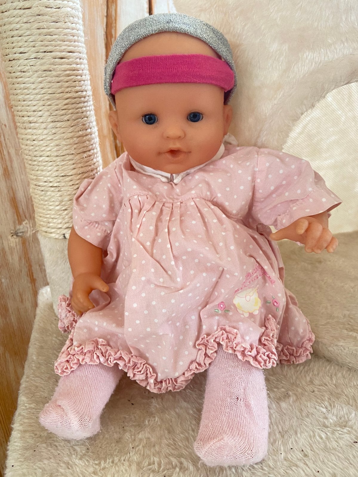 Mooie zo goed als nieuwe Corolle pop met kleertjes, Ophalen of Verzenden, Zo goed als nieuw, Babypop