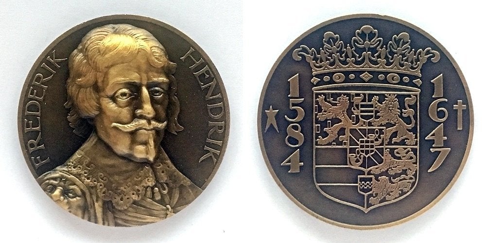 Bronzen penning Prins Frederik Hendrik, Verzenden, Brons, Nederland