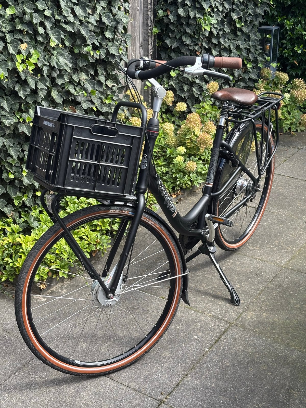 Gazelle Bloom moederfiets 53cm frame, inclusief mandje, Ophalen, Gebruikt, Dubbele standaard, 0 zitjes