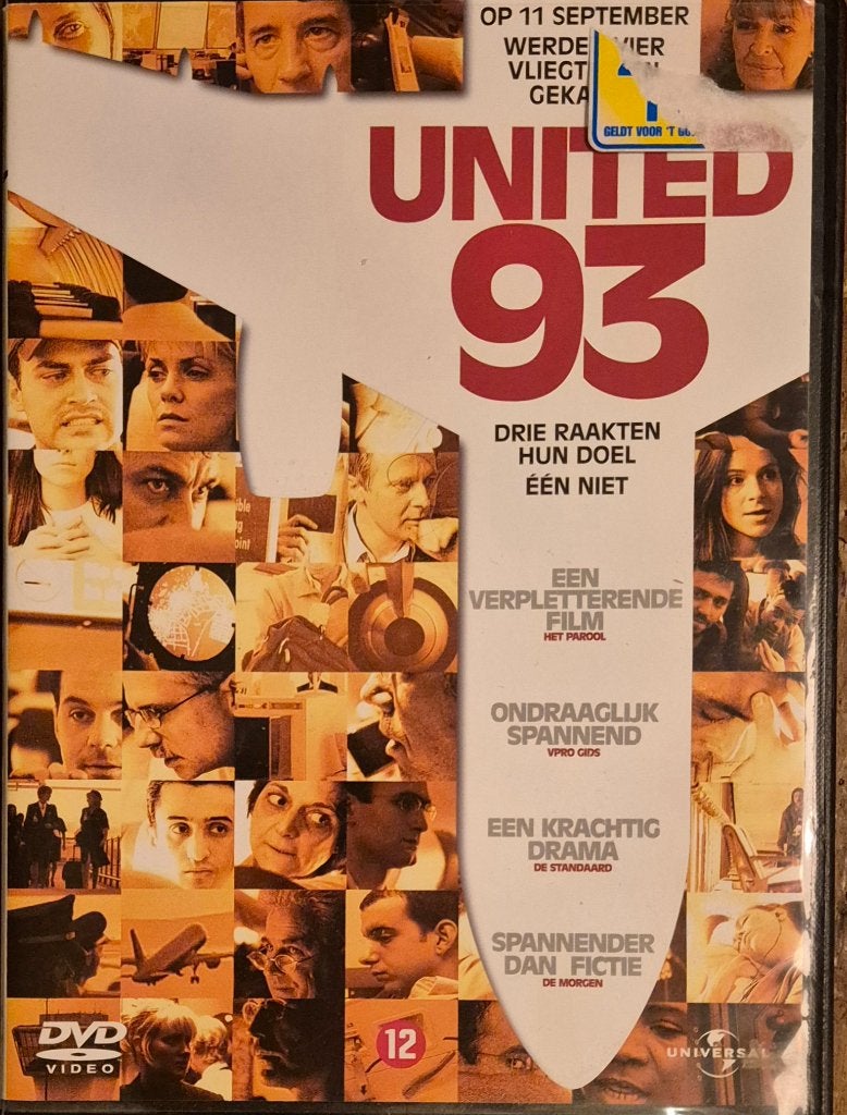 United 93 DVD - Waargebeurd drama over 9/11  #d126#6, Waargebeurd drama, Nederlands, Inclusief doosje, Ophalen of Verzenden