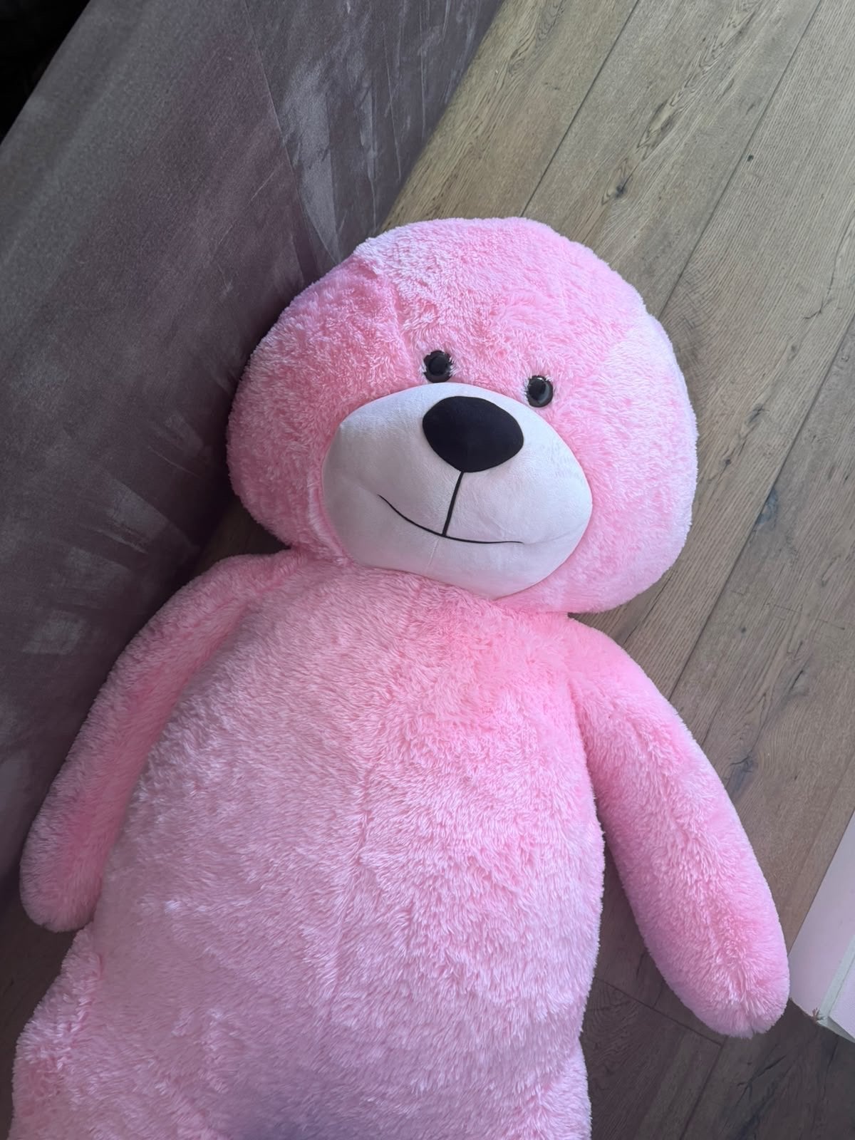 Grote roze teddybeer - knuffel van 160 cm, Ophalen, Beer, Zo goed als nieuw, Roze