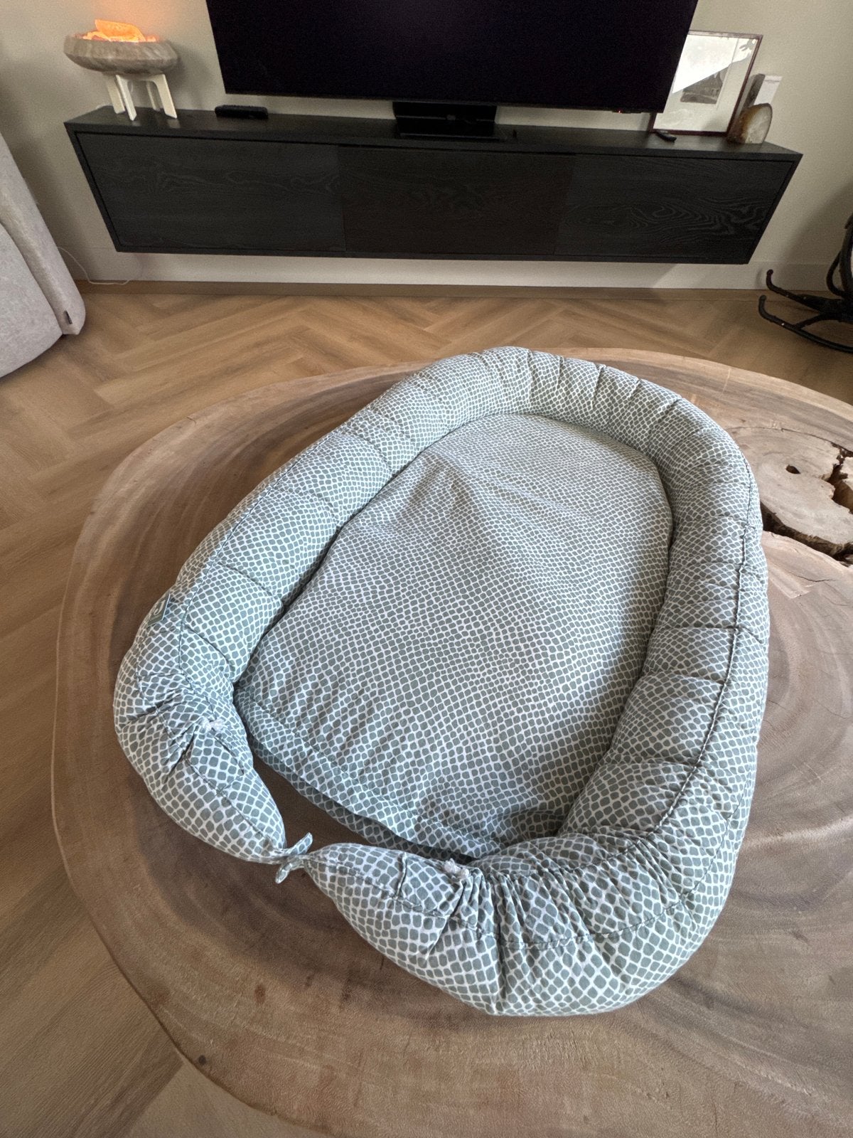 Jollein babynestje groen/wit - Zo goed als nieuw, Ophalen, Zo goed als nieuw