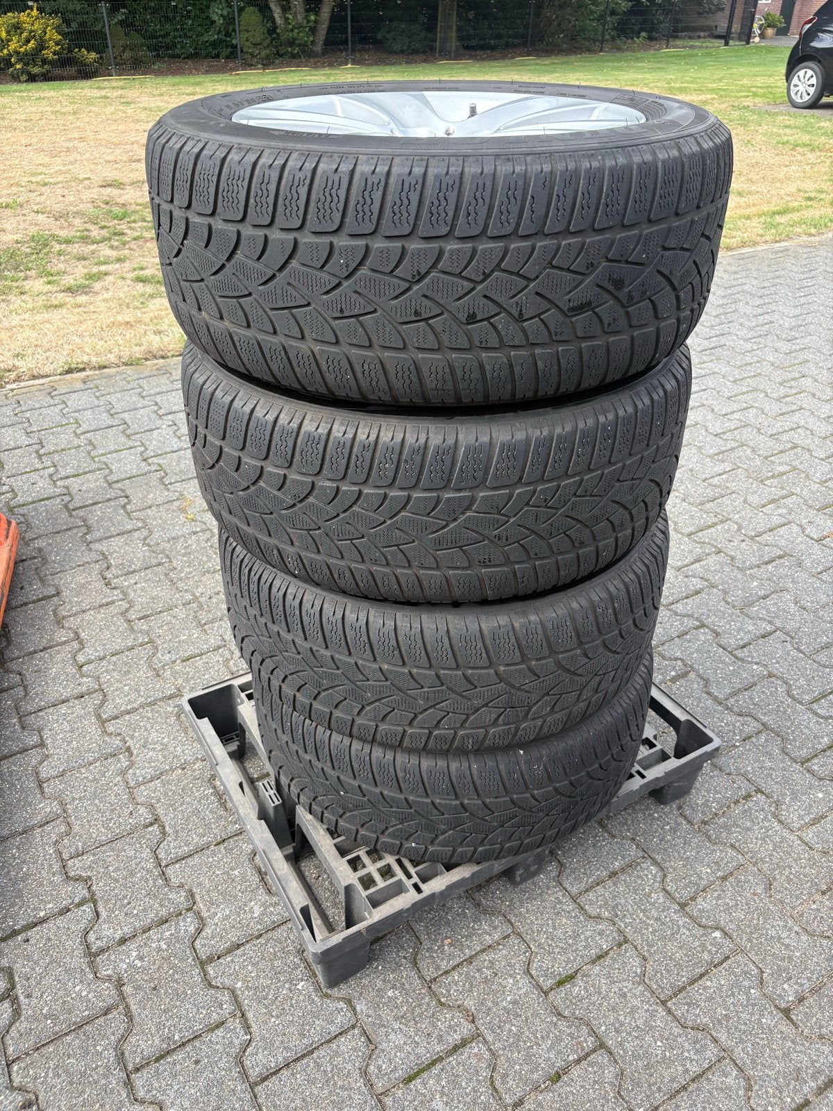 Dunlop Winterbanden met BMW Velgen 225/55R17, Auto-onderdelen, Banden en Velgen, Ophalen, Gebruikt, Banden en Velgen, 17 inch