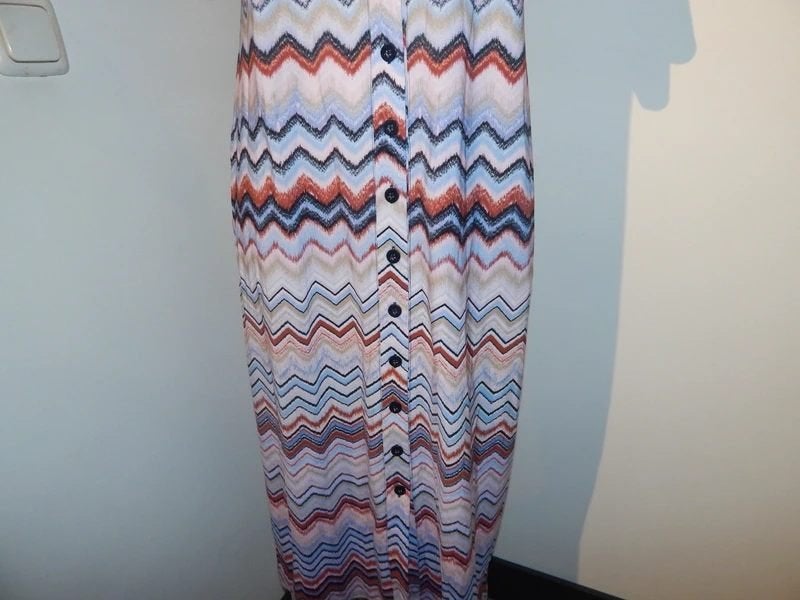 Studio Anneloes travel stof door knoop jurk aztec print S/M, Studio Anneloes, Zo goed als nieuw, Maat 36 (S), Onder de knie