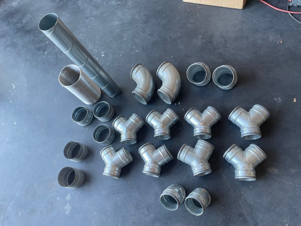 restant spirobuis broekstukken luchtafvoer NIEUW, Pvc, Overige typen, Nieuw, Ophalen of Verzenden