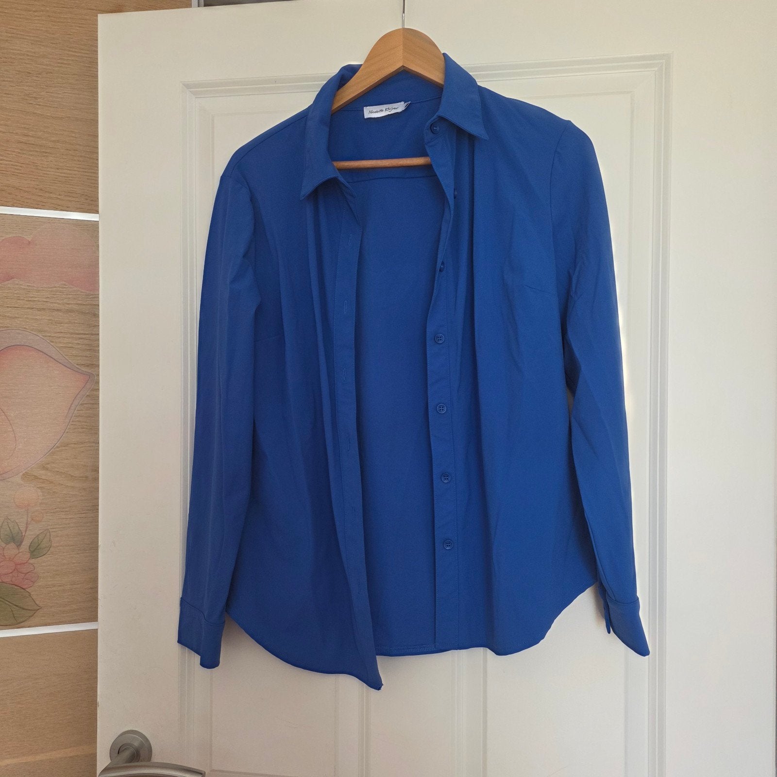 Nicolet kluivert Travelstof Blouse Maat L, Ophalen of Verzenden, Nieuw, Maat 42/44 (L), Blauw