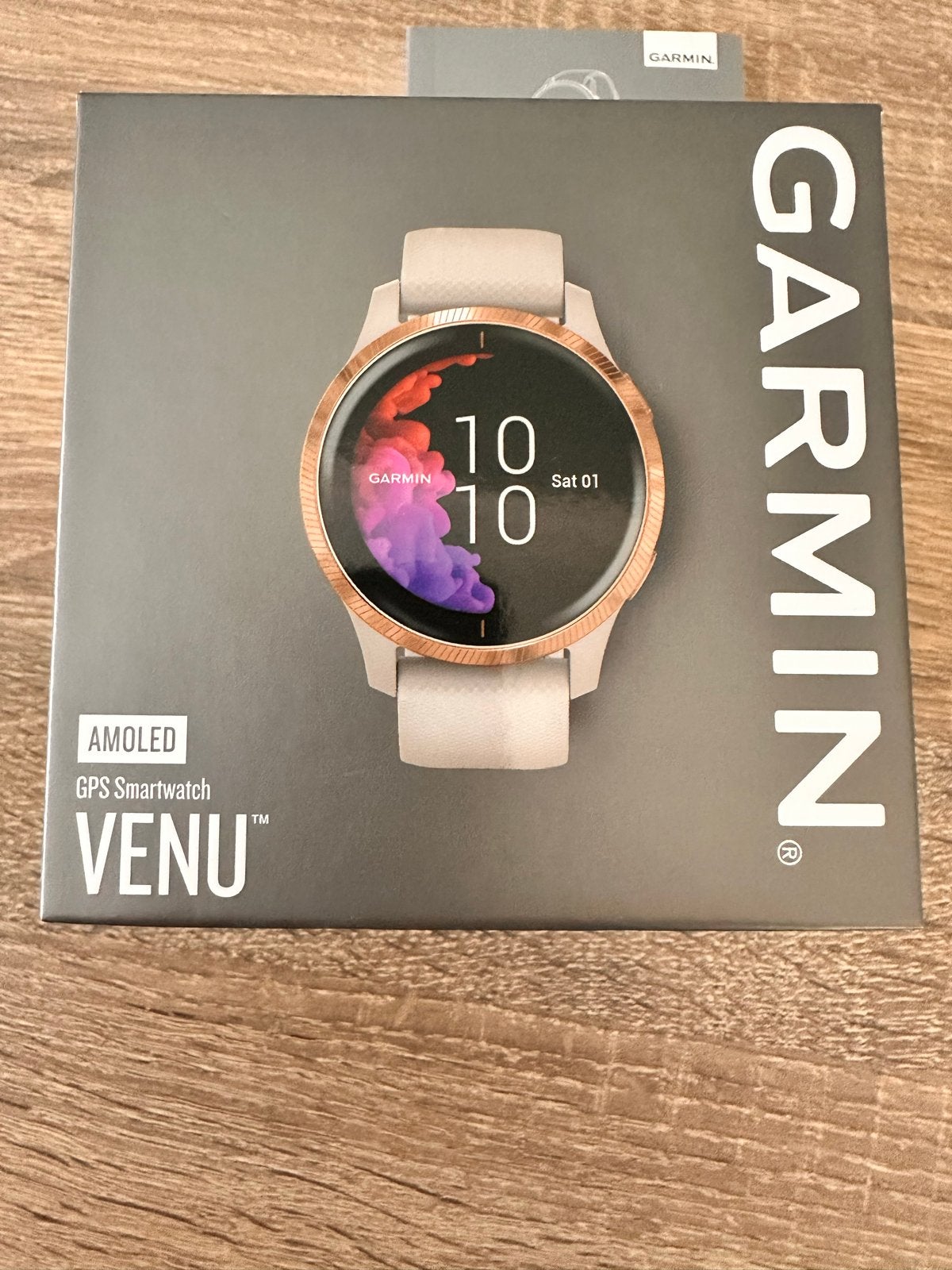 Garmin Venu GPS Smartwatch - Beige/Roségoud (bandje defect), Wit, Ophalen of Verzenden, Waterdicht, Android