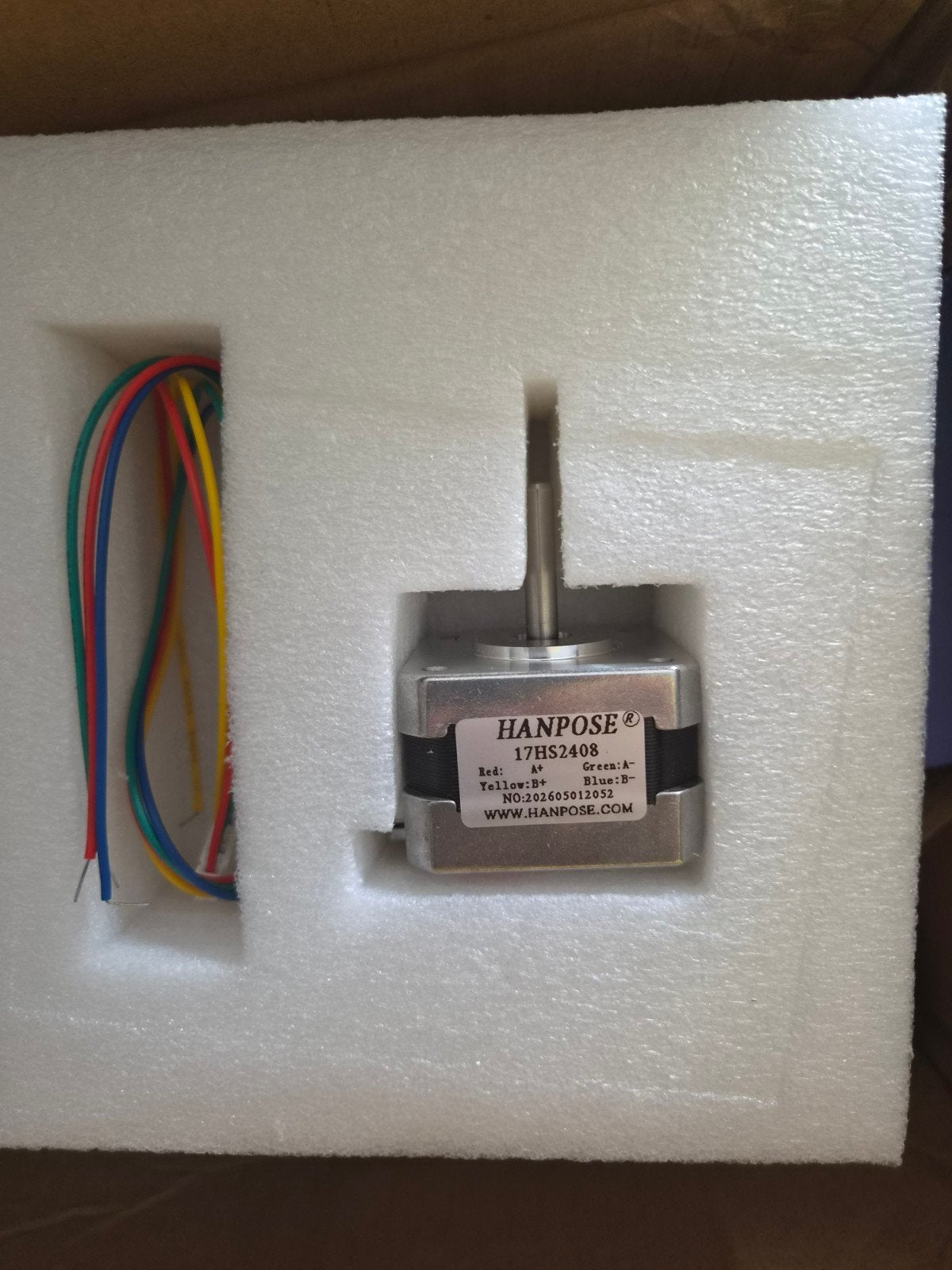 HANPOSE 17HS2408 NEMA 17 Stappenmotor, Ophalen of Verzenden, Nieuw, Elektromotor