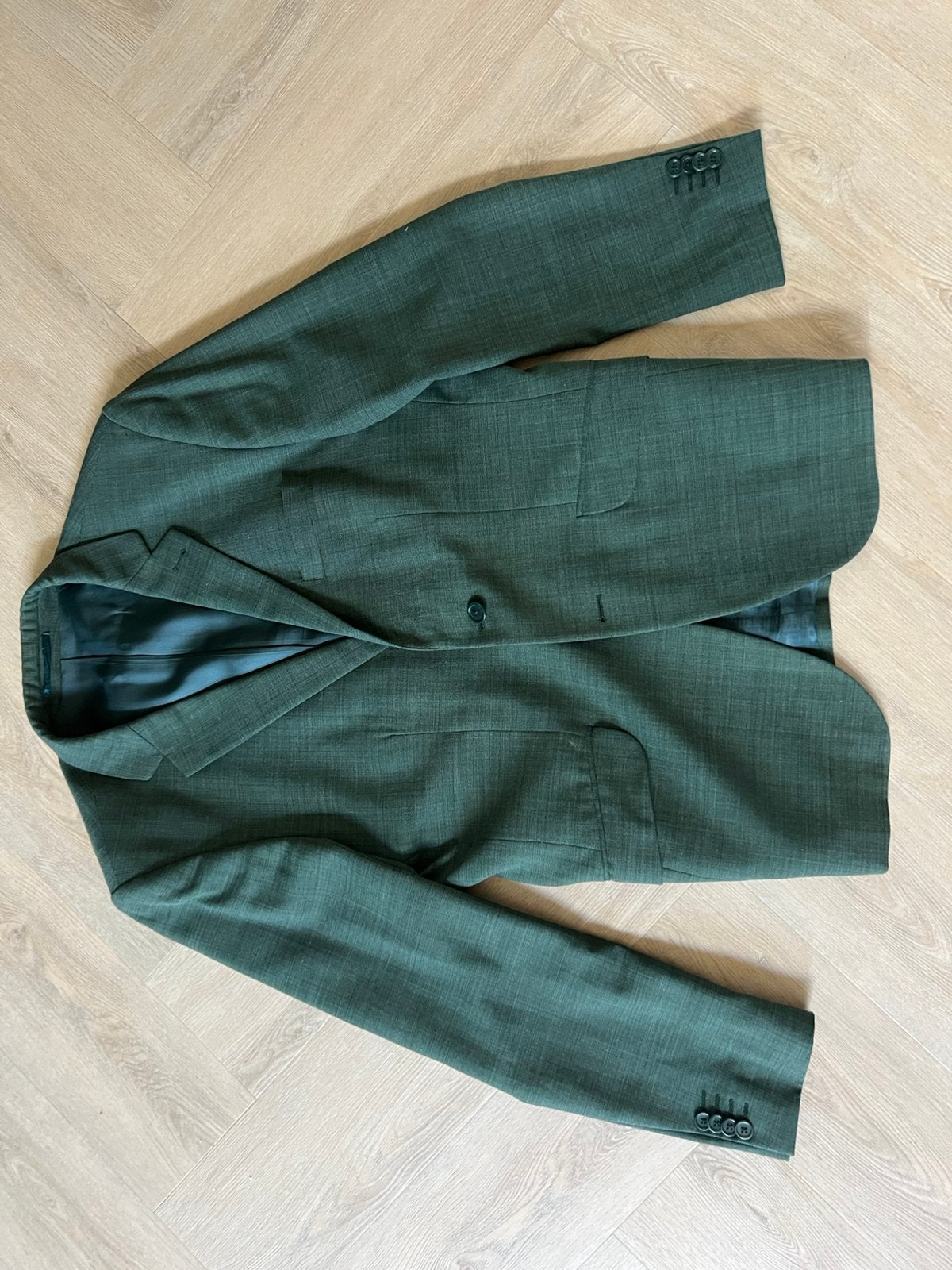 Kostuum / pak groen maat 50, Kleding | Heren, Kostuums en Colberts, Ophalen of Verzenden, Gedragen, Maat 48/50 (M), Groen