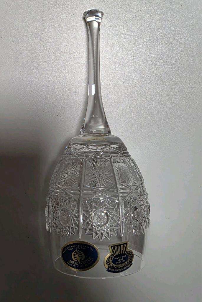 Karaf Kristallen Bel - Handgeslepen Loodkristal Tsjechië, Antiek en Kunst, Antiek | Glas en Kristal, Ophalen of Verzenden
