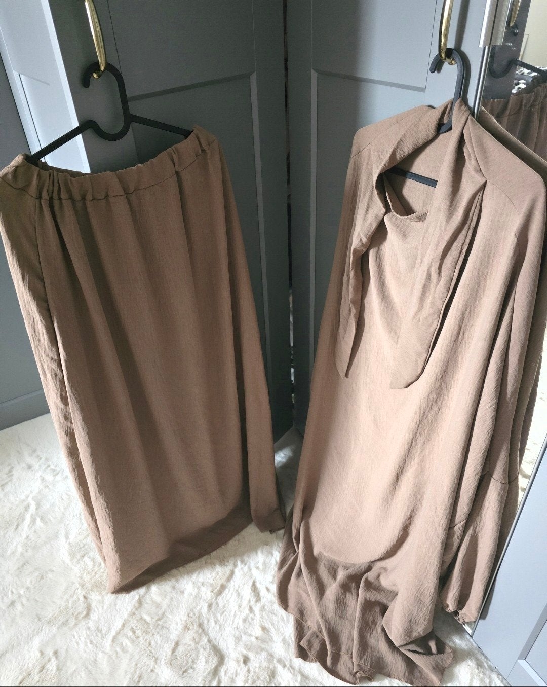 Nieuwe Tweedelige Jilbab - Comfort & Stijl, Kleding | Dames, Bruin, Maat 46/48 (XL) of groter, Nieuw, Ophalen of Verzenden