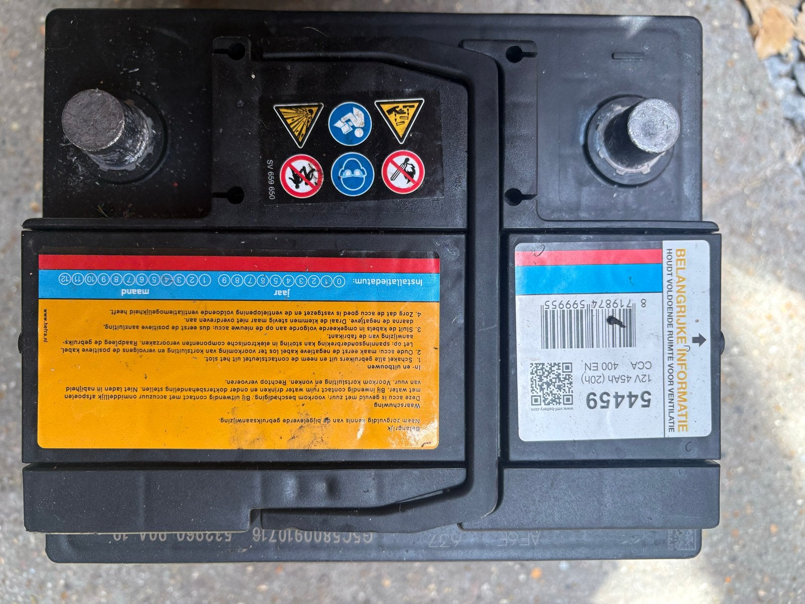 Duracc Accu 12V 45Ah - Nieuwstaat, Ophalen, Gebruikt, Universele onderdelen
