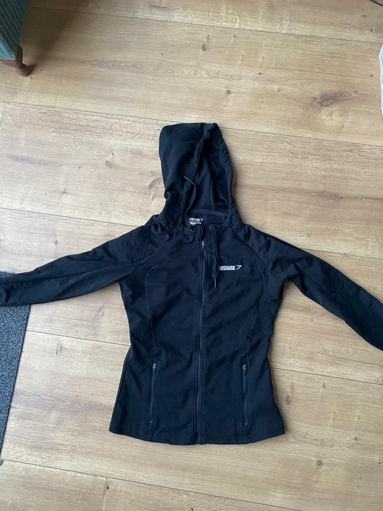 Gymshark hoodie/vest zwart, Maat 38/40 (M), Zwart, Ophalen of Verzenden, Fitness of Aerobics