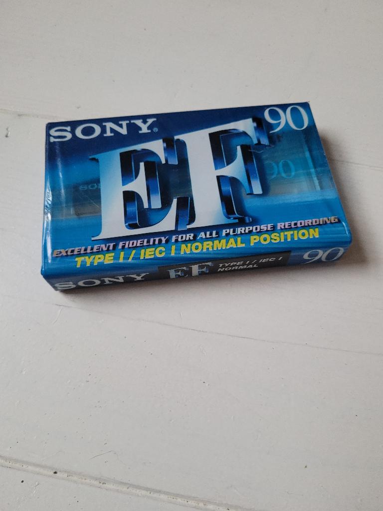 Cassette Sony EF90 sealed tape, Overige genres, 1 bandje, Ophalen of Verzenden, Nieuw in verpakking