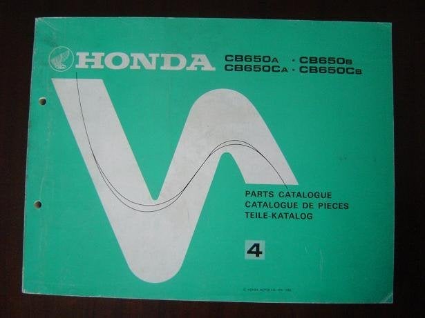 Honda CB650 A B CA CB 1980 motorcycle parts catalogue CB 650, Motoren, Ophalen of Verzenden, Honda
