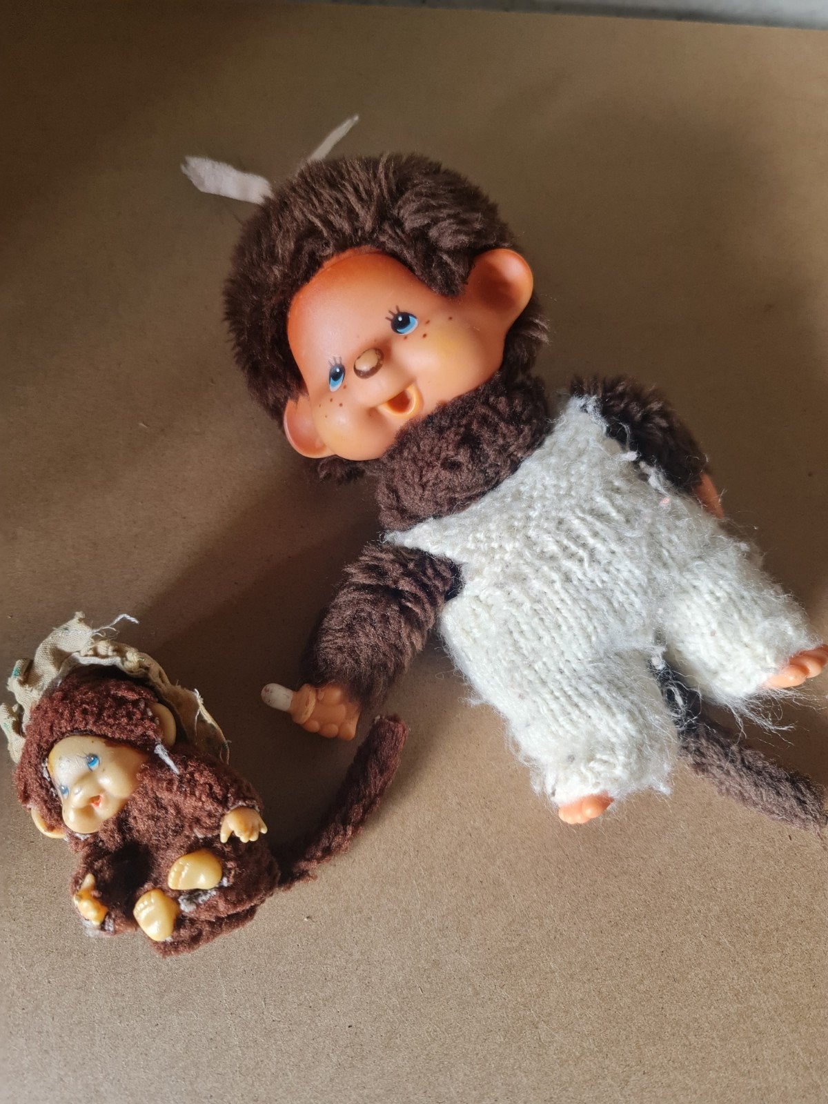 Vintage Monchhichi poppen - Sekiguchi 1974, Ophalen of Verzenden, Gebruikt