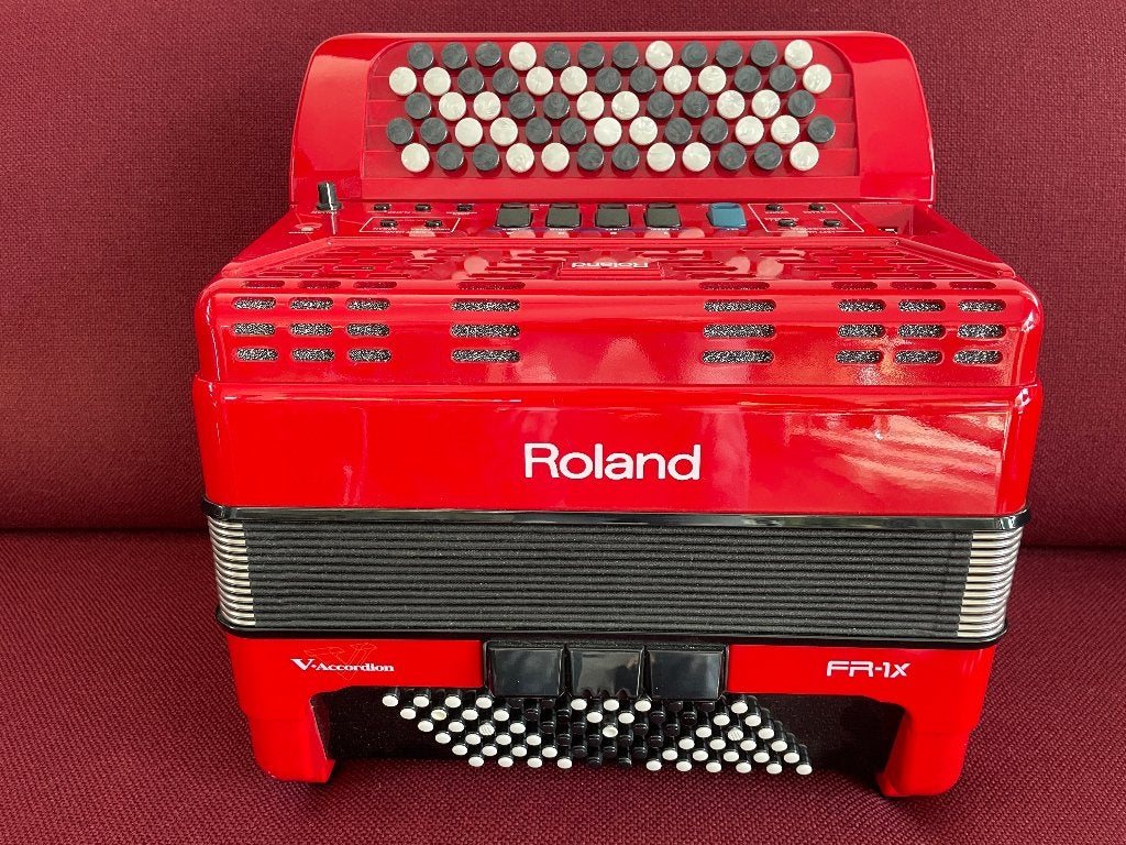 Z.g.a.n. Roland FR1-XB. 72 bas.Knopaccordeon., Muziek en Instrumenten, Accordeons, Overige merken, 72-bas, Met koffer, Ophalen of Verzenden