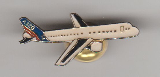 Vintage vliegtuig pin A320, Verzenden, Zo goed als nieuw, Transport