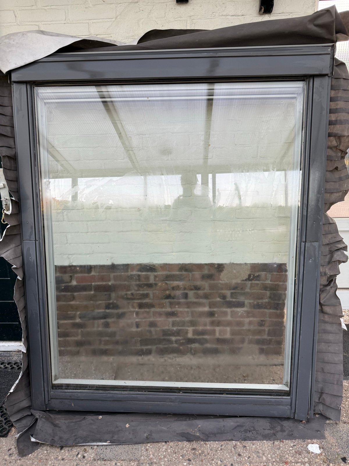 Velux dakraam GGL UK10 met gootstukken en verduistering, Ophalen, Gebruikt, 80 tot 120 cm, 120 tot 160 cm