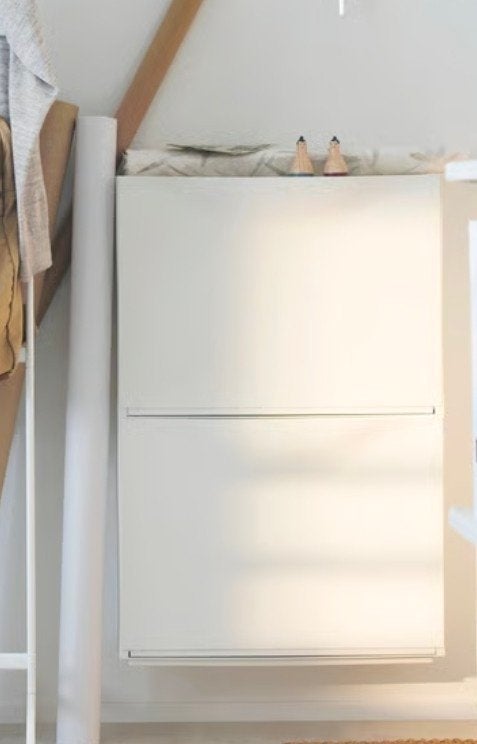 IKEA trones schoenenkasten wit - 2 vakken zie alles, Ophalen of Verzenden, Gebruikt, Modern, minimalistisch