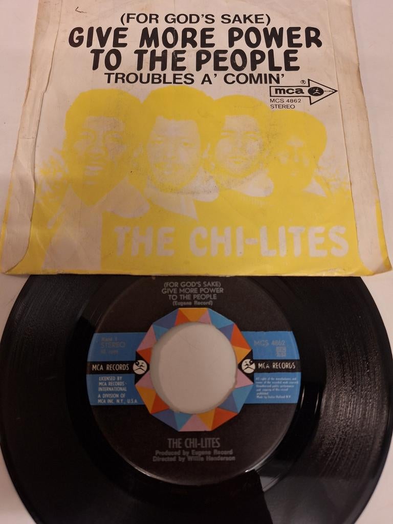 The Chi Lites - Give more power to the people, 1971., Fotohoes, Verzenden, 7 inch, R&B