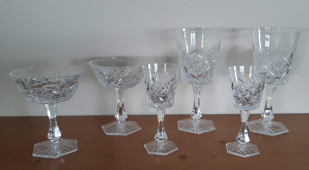 boheems kristallen  glazen, Antiek en Kunst, Antiek | Glas en Kristal, Ophalen of Verzenden