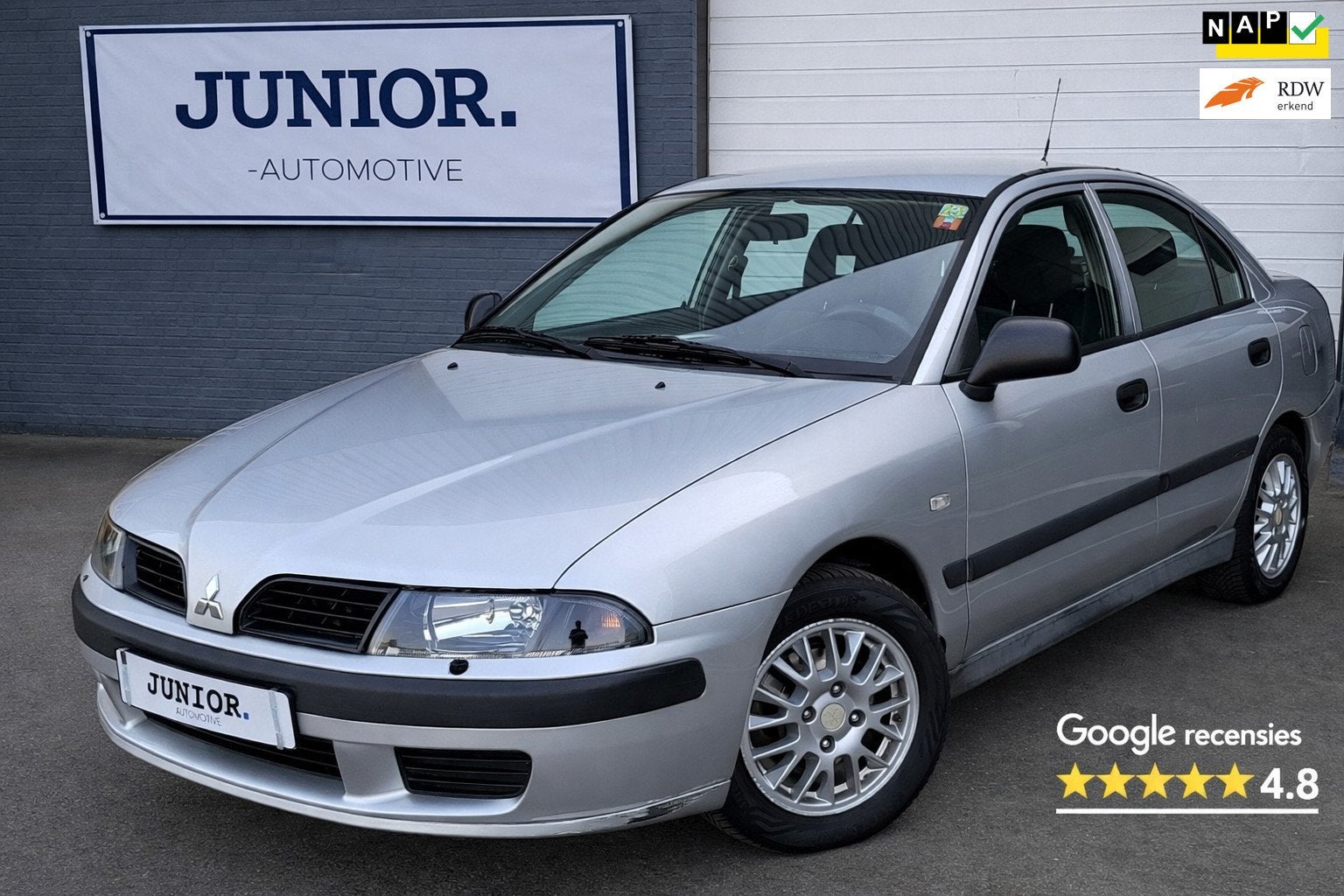 Mitsubishi Carisma 1.6 Shogun AUTOMAAT/ELKPAKKET/APK-24-1-20, Auto's, Mitsubishi, Stof, Gebruikt, Zwart, 4 cilinders